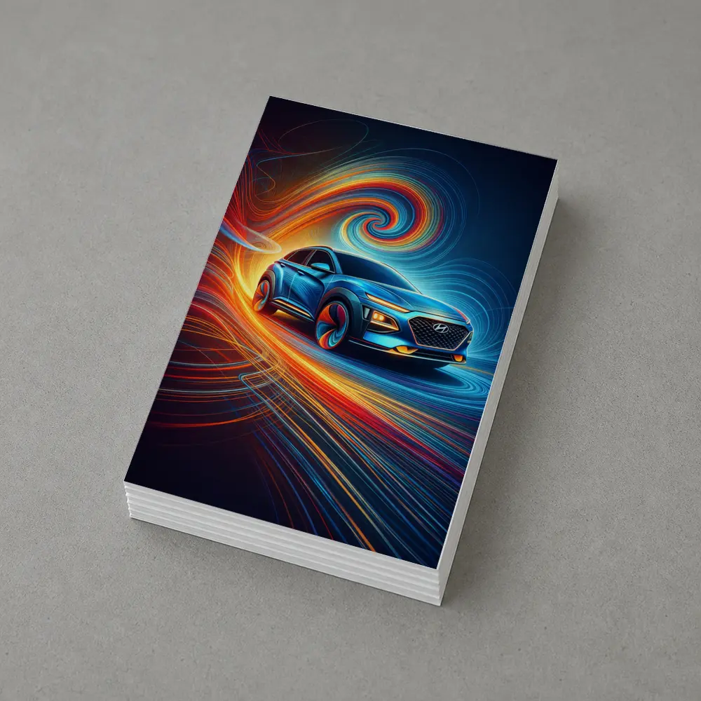 Hyundai Kona SUV Abstract Swirl Art – Postcards