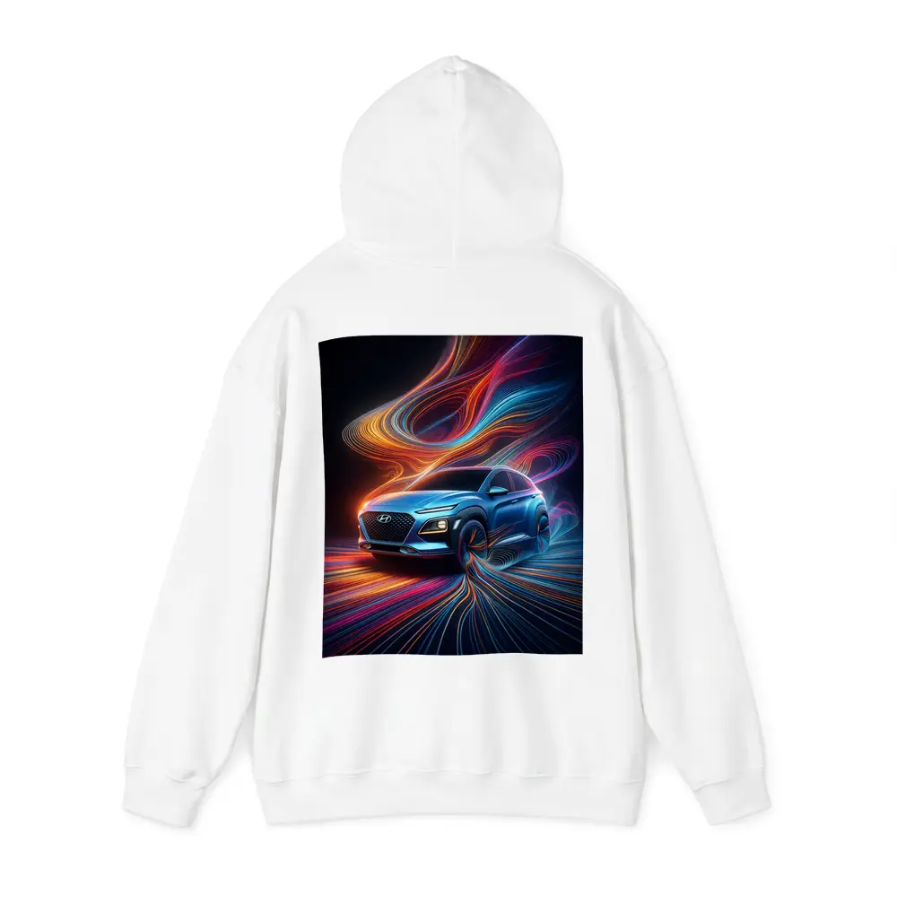 Hyundai Kona Neon Abstract Speed Art – Hoodies