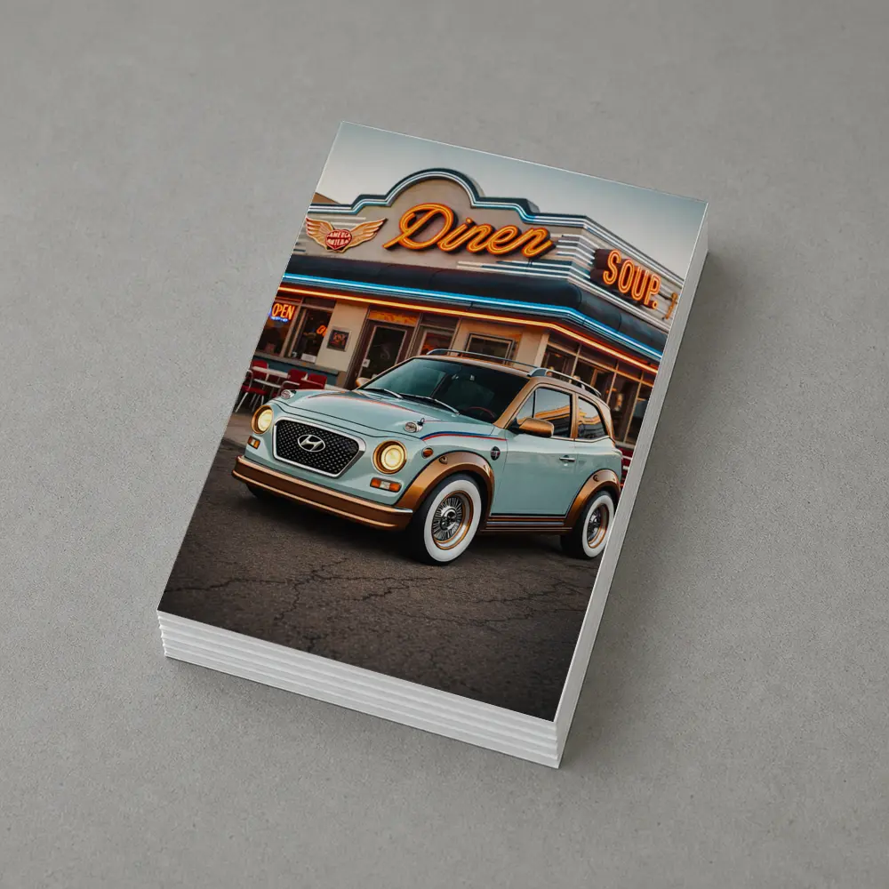 Hyundai Kona Retro Style Classic Diner – Postcards