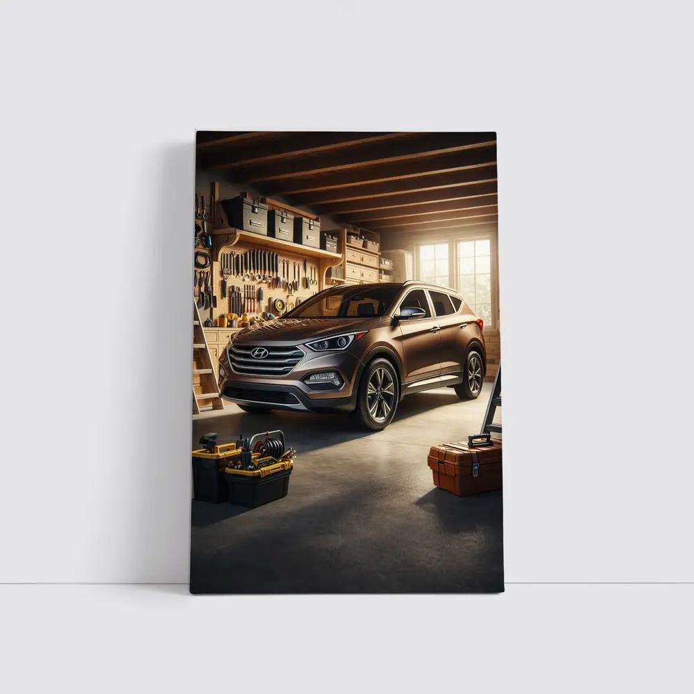 Hyundai Santa Fe SUV In Garage – Wall Art
