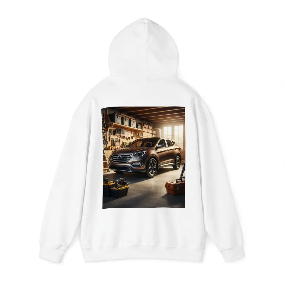 Hyundai Santa Fe SUV In Garage – Hoodies