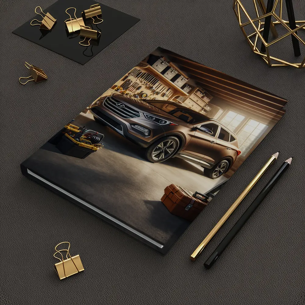Hyundai Santa Fe SUV In Garage – Notebooks