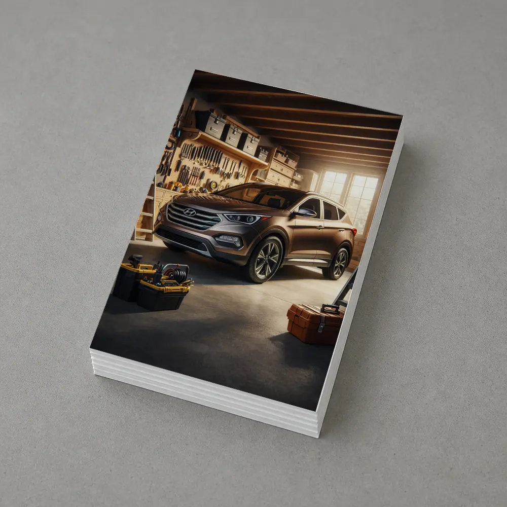Hyundai Santa Fe SUV In Garage – Postcards