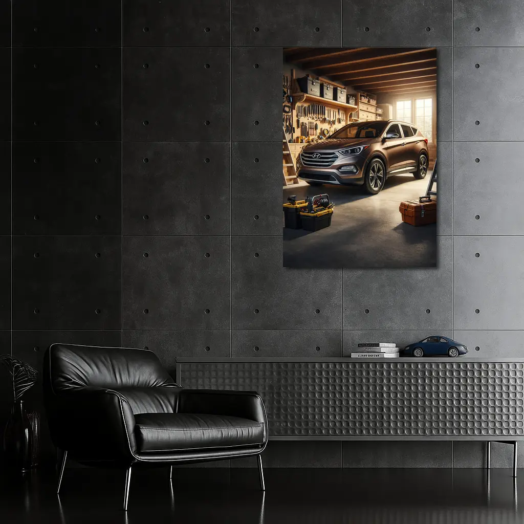 Hyundai Santa Fe SUV In Garage – Wall Art
