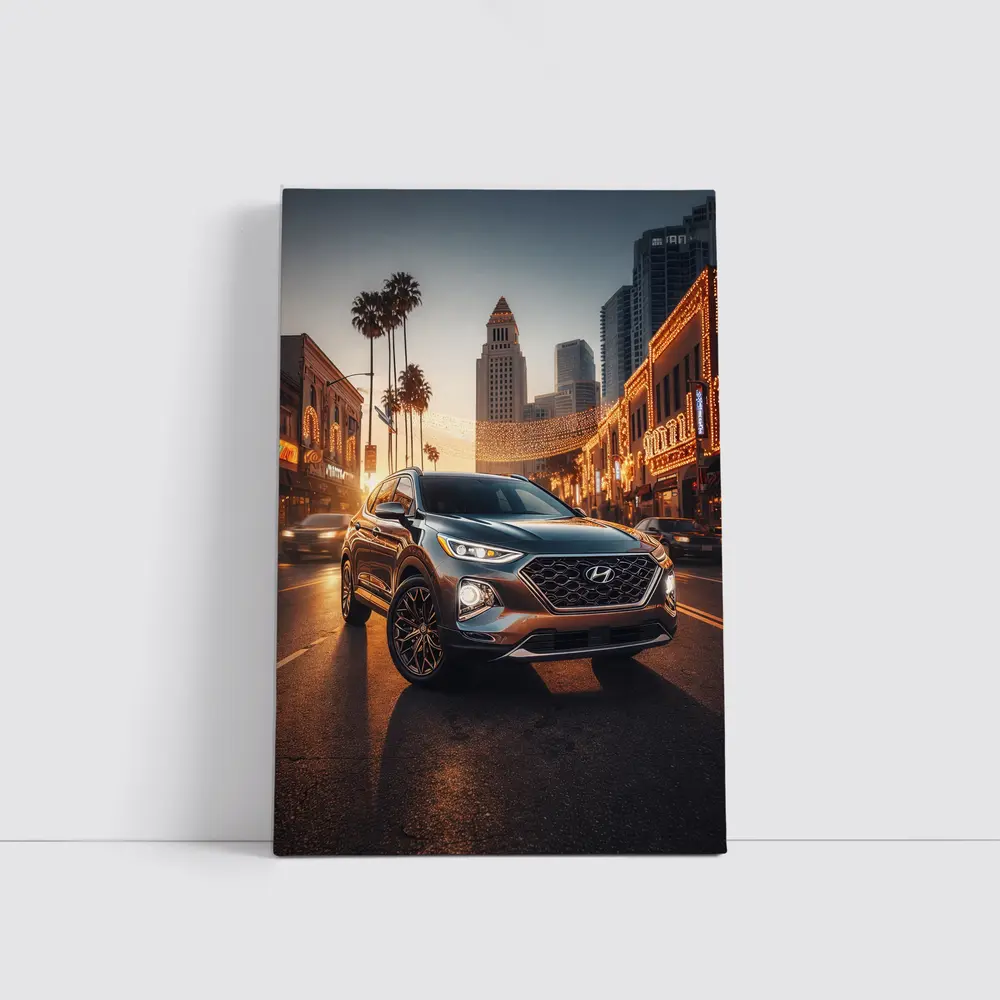 Hyundai Santa Fe Los Angeles City Night – Wall Art