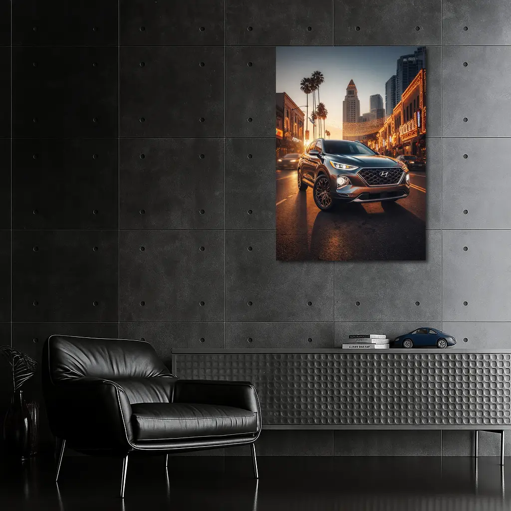 Hyundai Santa Fe Los Angeles City Night – Wall Art