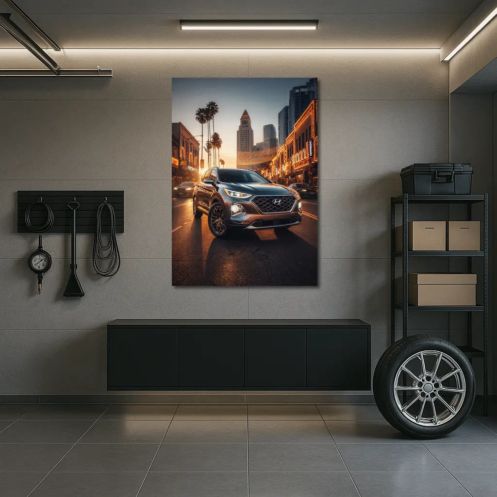 Hyundai Santa Fe Los Angeles City Night – Wall Art