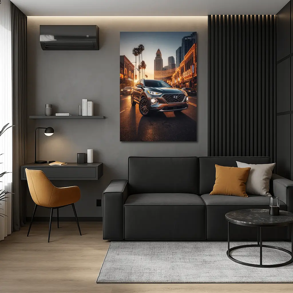 Hyundai Santa Fe Los Angeles City Night – Wall Art