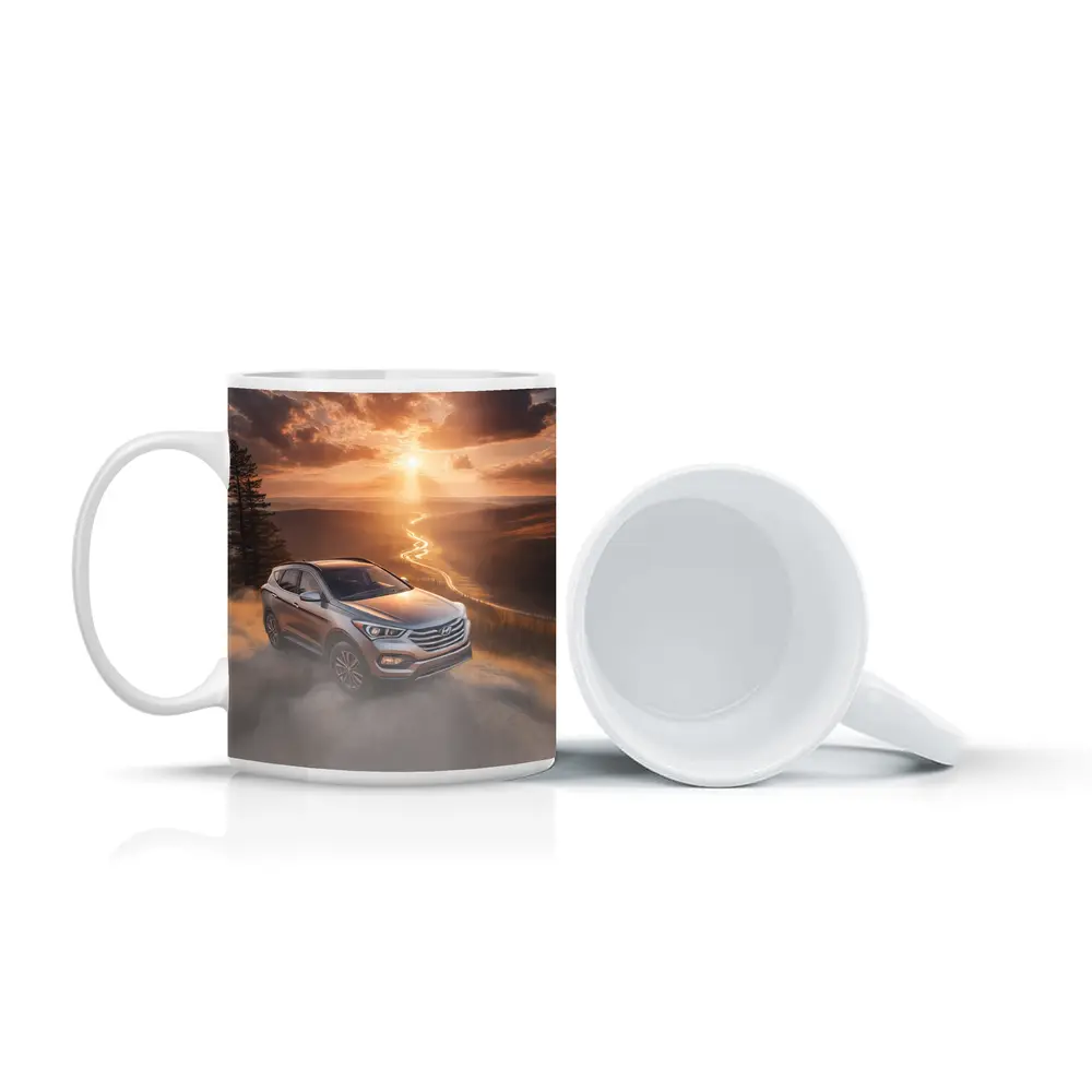 Hyundai Santa Fe Golden Sunset Landscape – Mugs