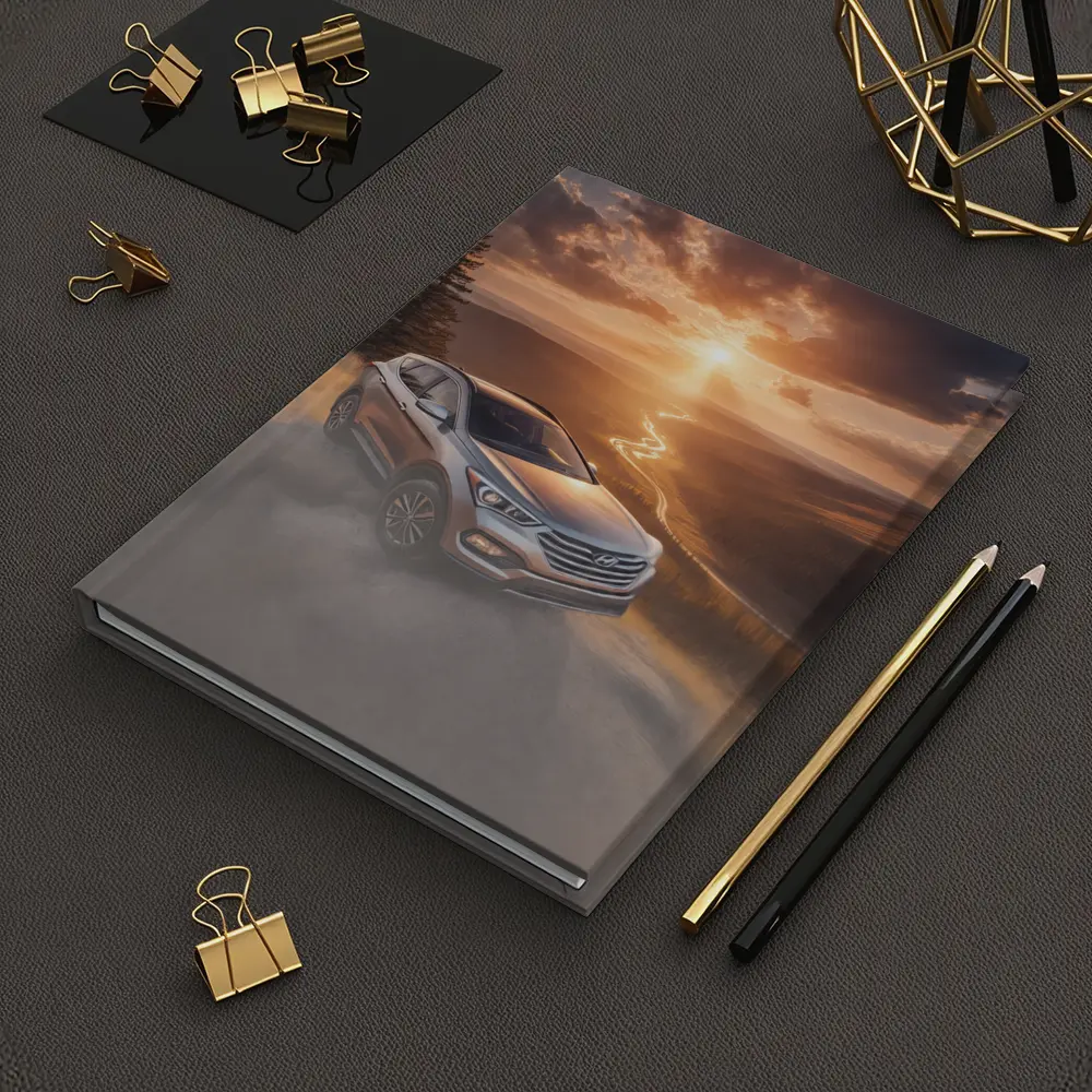 Hyundai Santa Fe Golden Sunset Landscape – Notebooks