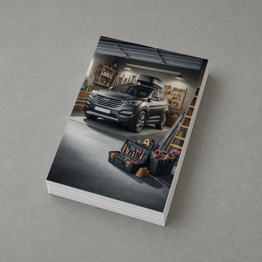 Hyundai Santa Fe SUV in Workshop Garage – Postcards