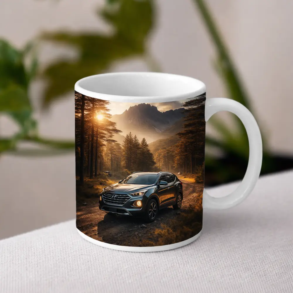 Hyundai Santa Fe Forest Mountain Sunset Drive – Mugs