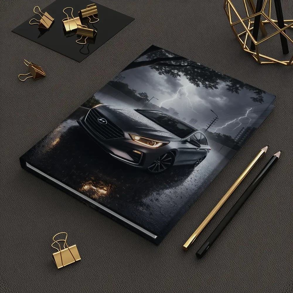 Hyundai Sonata In Dramatic Thunderstorm Rain – Notebooks