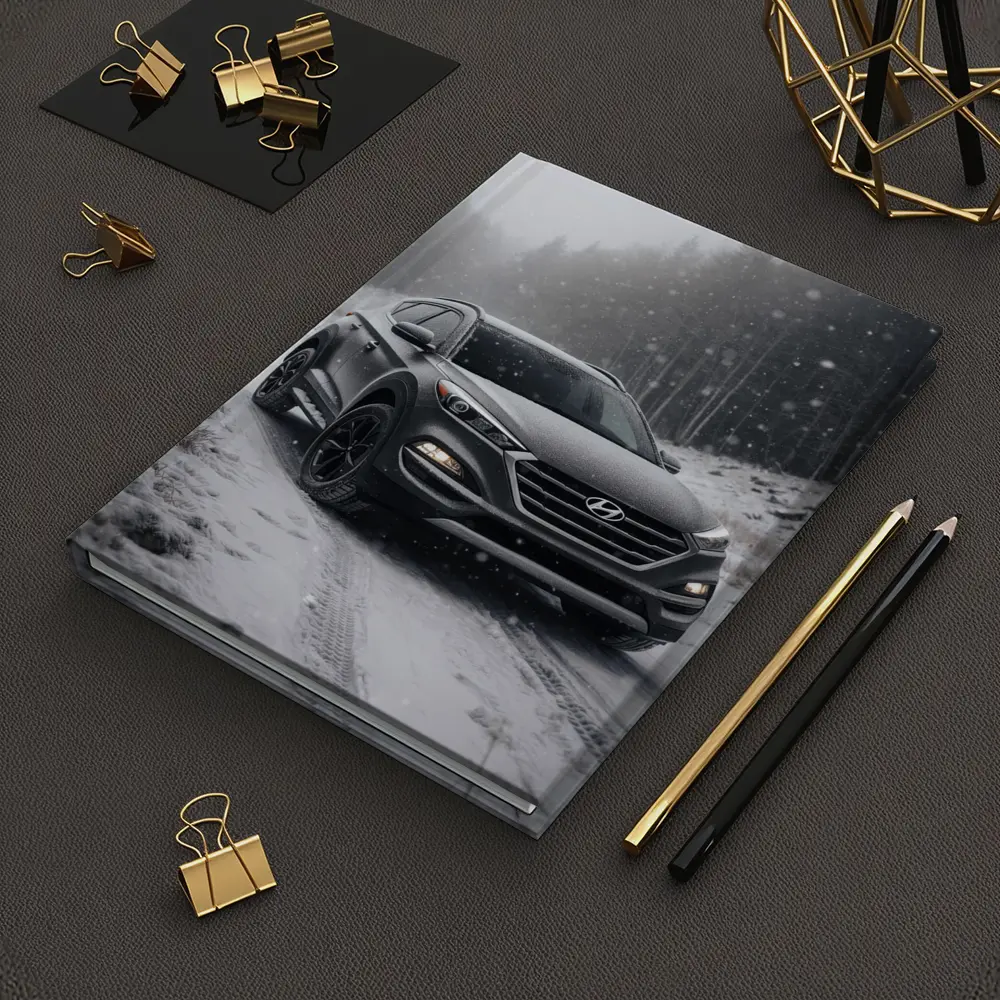 Hyundai Tucson SUV Snowy Winter Forest Road – Notebooks
