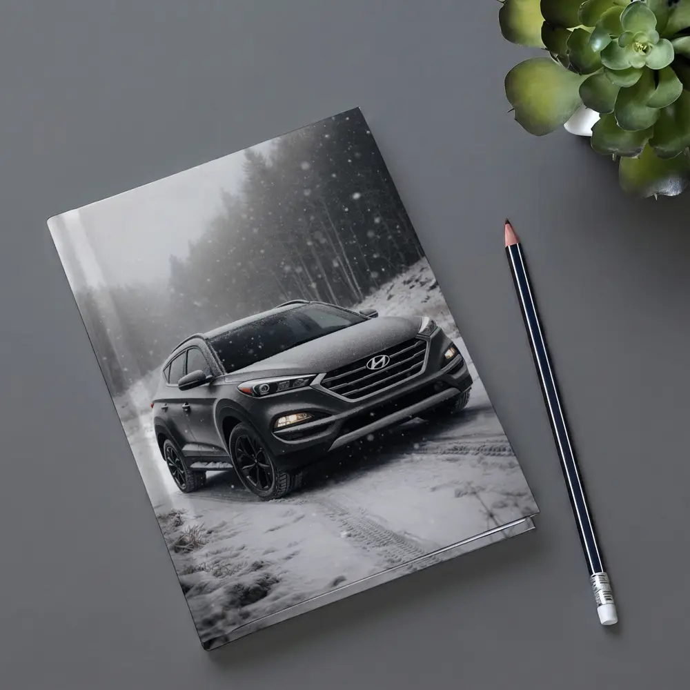 Hyundai Tucson SUV Snowy Winter Forest Road – Notebooks