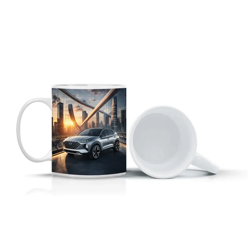 Hyundai Venue SUV City Bridge Sunset – Mugs