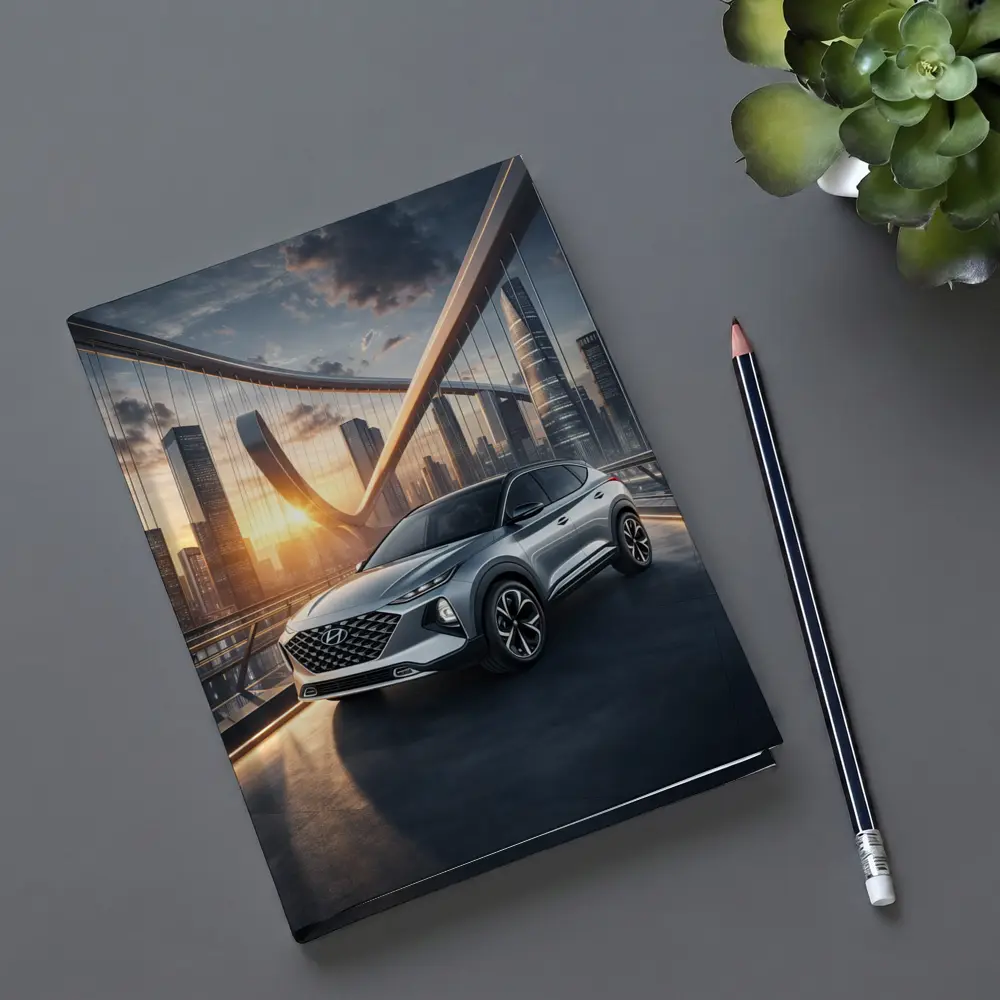 Hyundai Venue SUV City Bridge Sunset – Notebooks