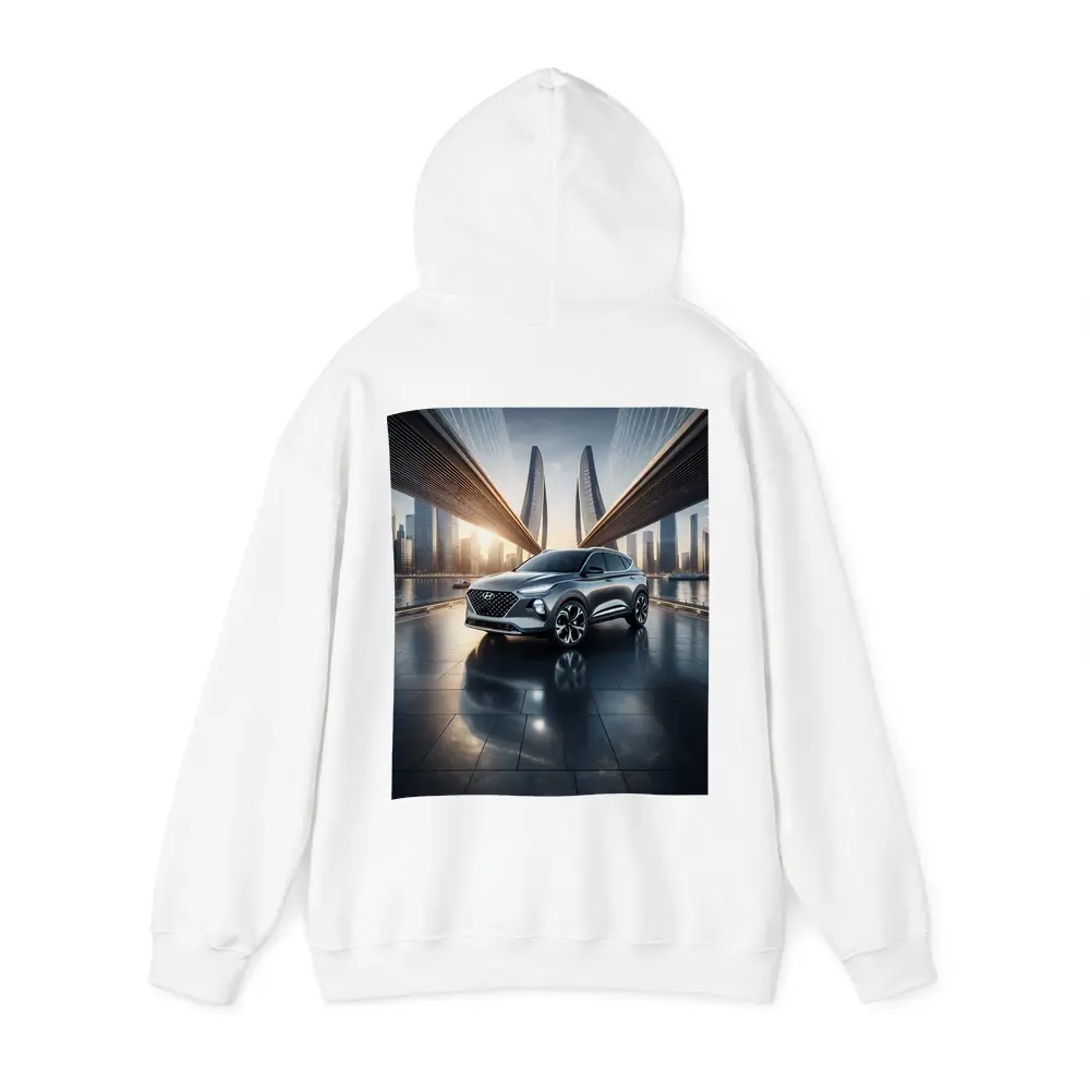 Hyundai Venue SUV City Bridge Skyline – Hoodies