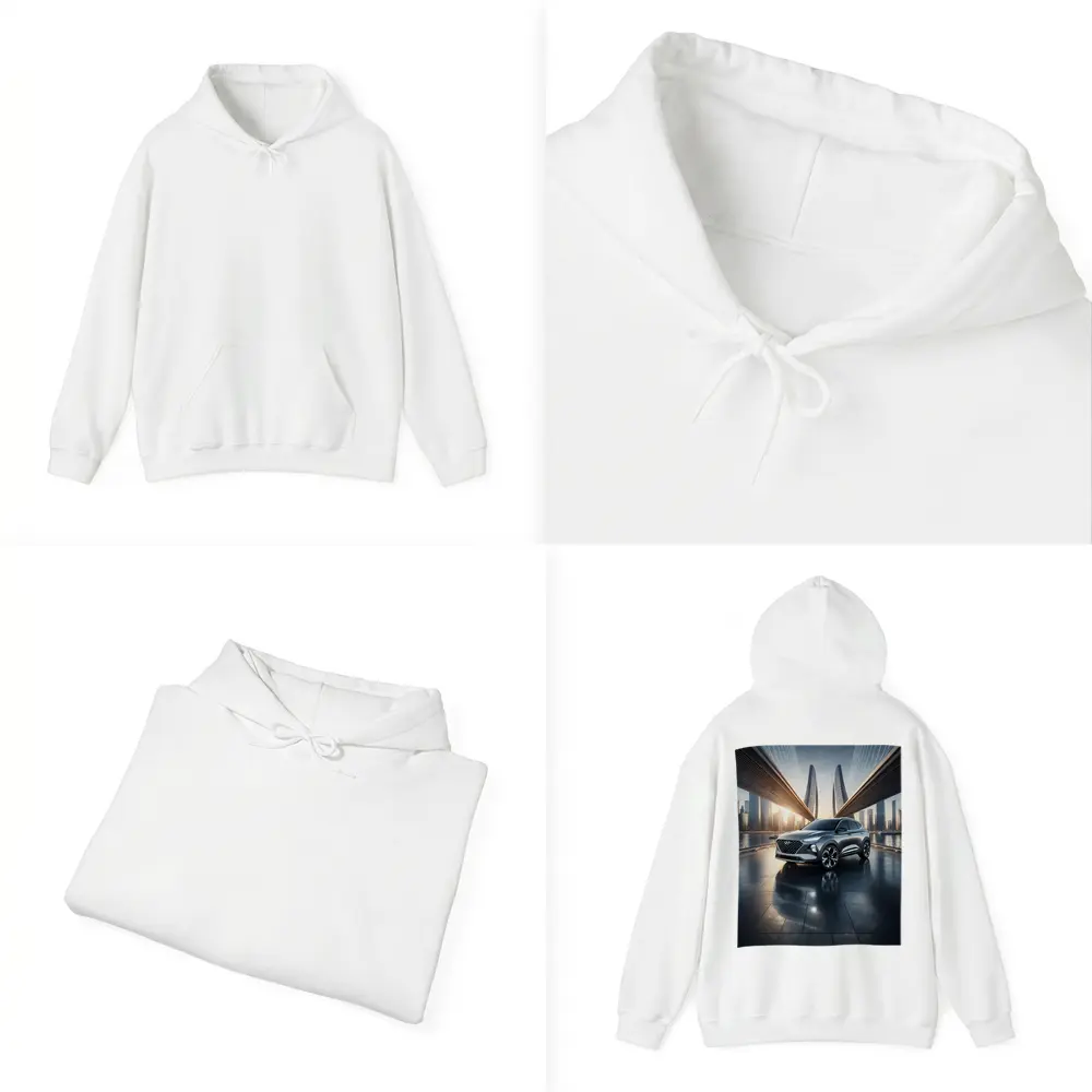 Hyundai Venue SUV City Bridge Skyline – Hoodies