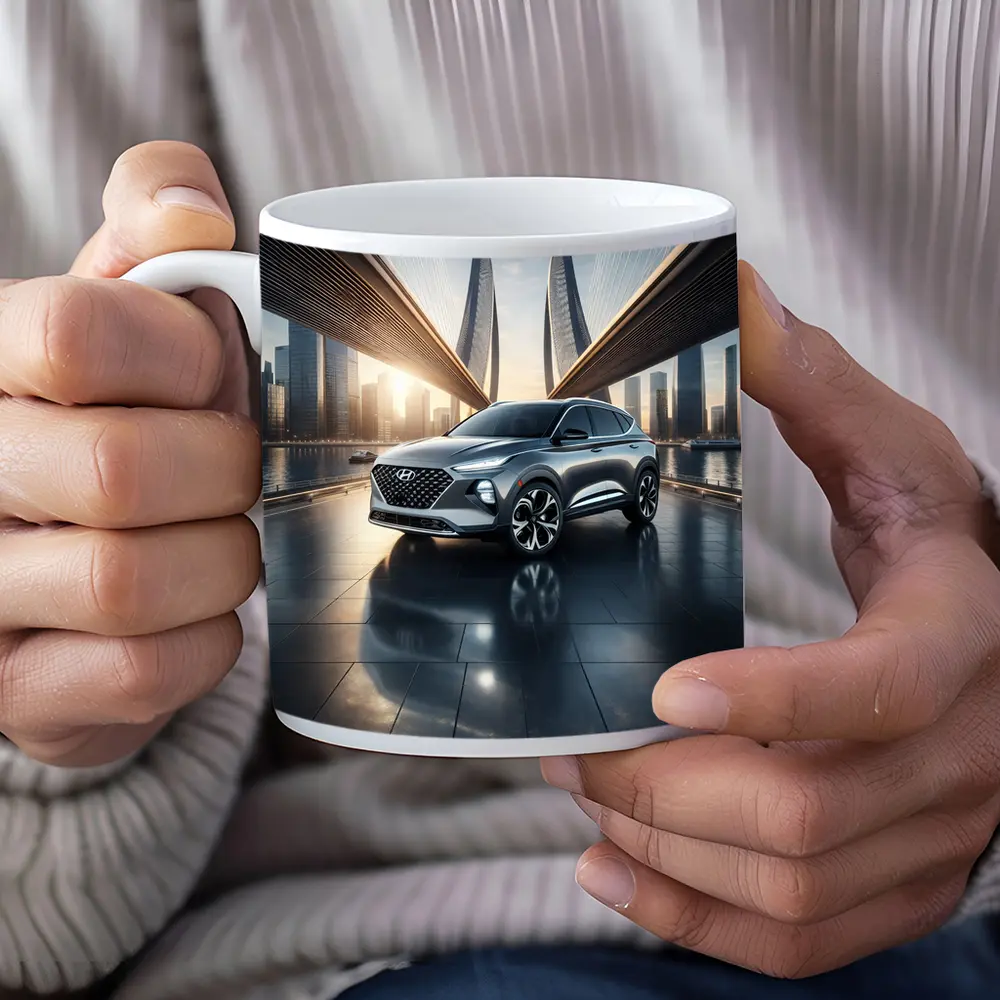 Hyundai Venue SUV City Bridge Skyline – Mugs