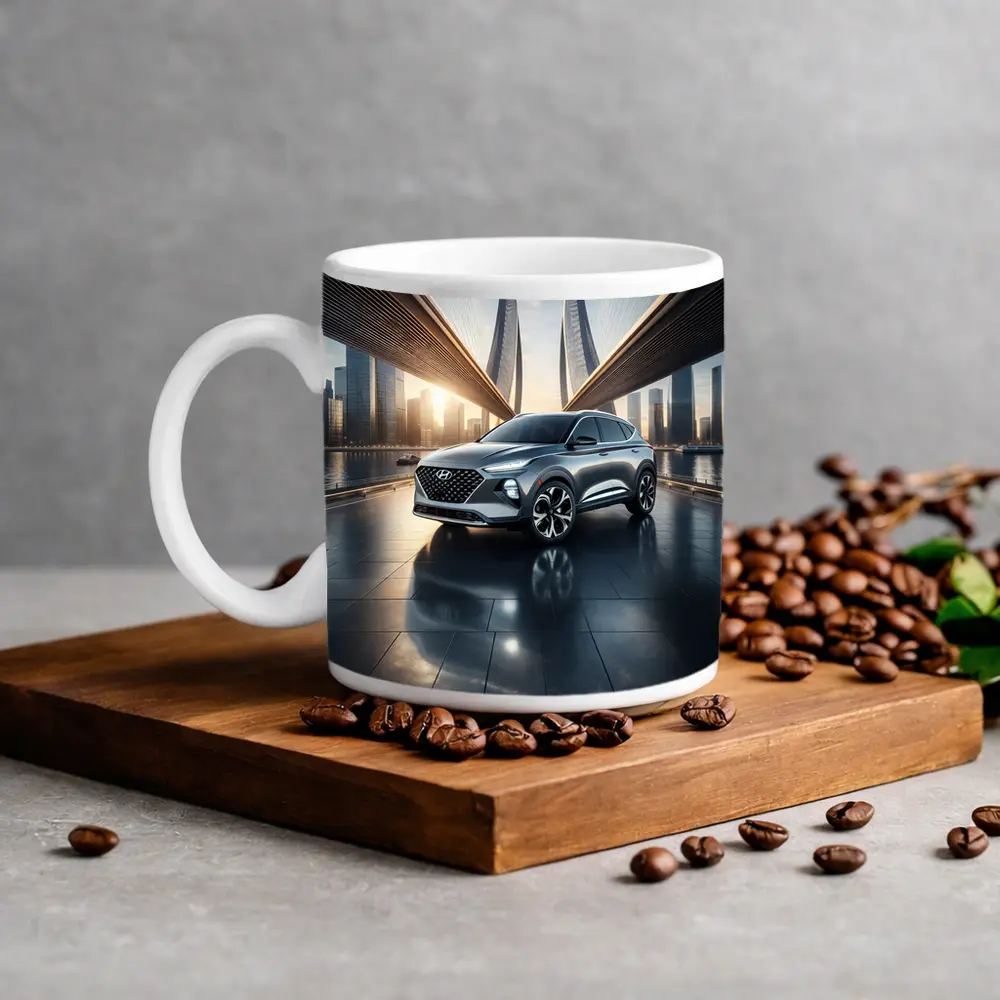 Hyundai Venue SUV City Bridge Skyline – Mugs