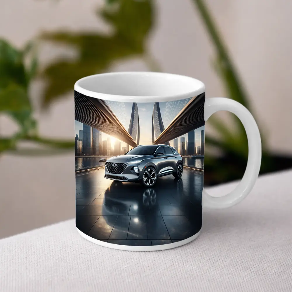 Hyundai Venue SUV City Bridge Skyline – Mugs