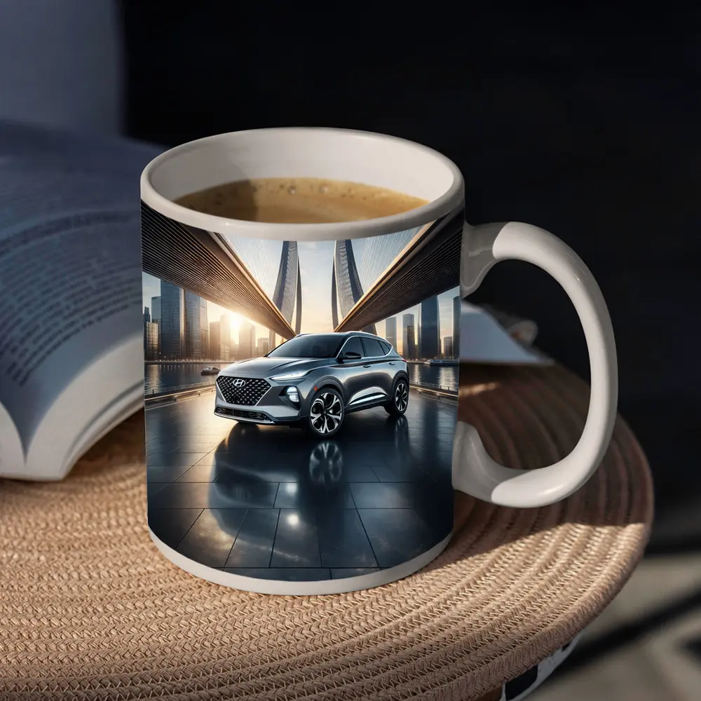 Hyundai Venue SUV City Bridge Skyline – Mugs
