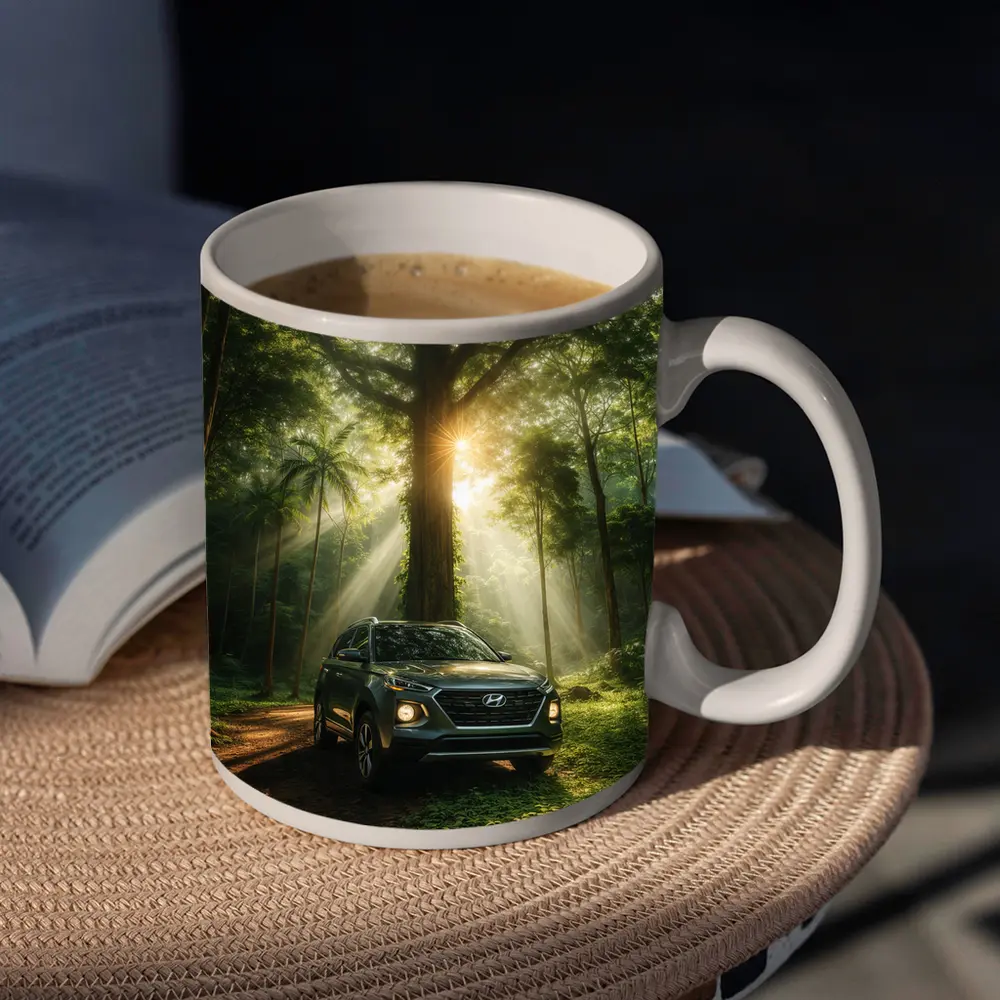 Hyundai Venue SUV Forest Sunlight Scene – Mugs