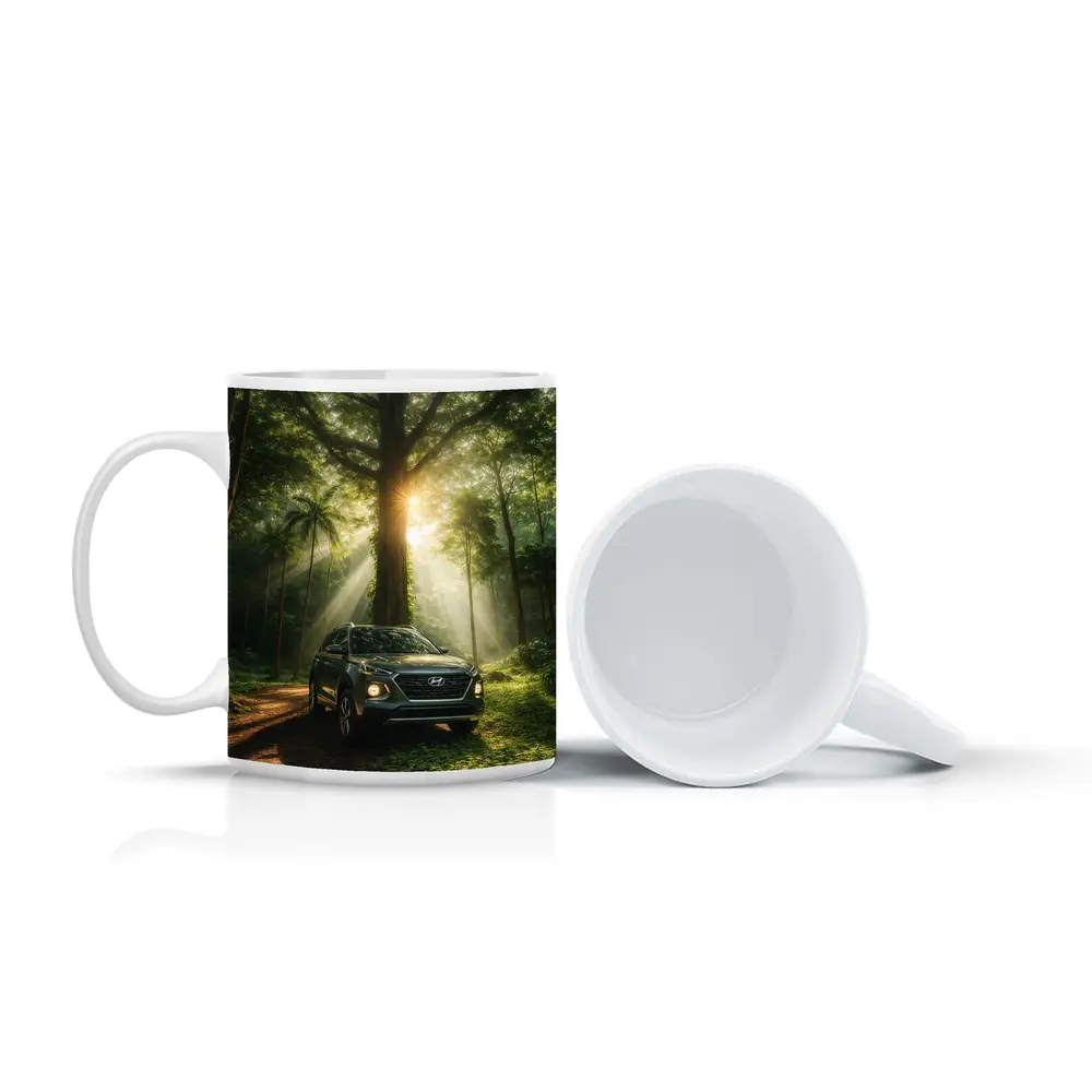 Hyundai Venue SUV Forest Sunlight Scene – Mugs