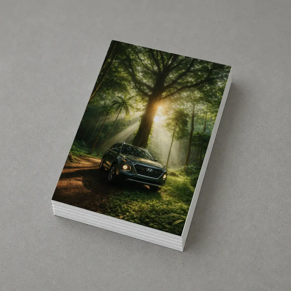 Hyundai Venue SUV Forest Sunlight Scene – Postcards