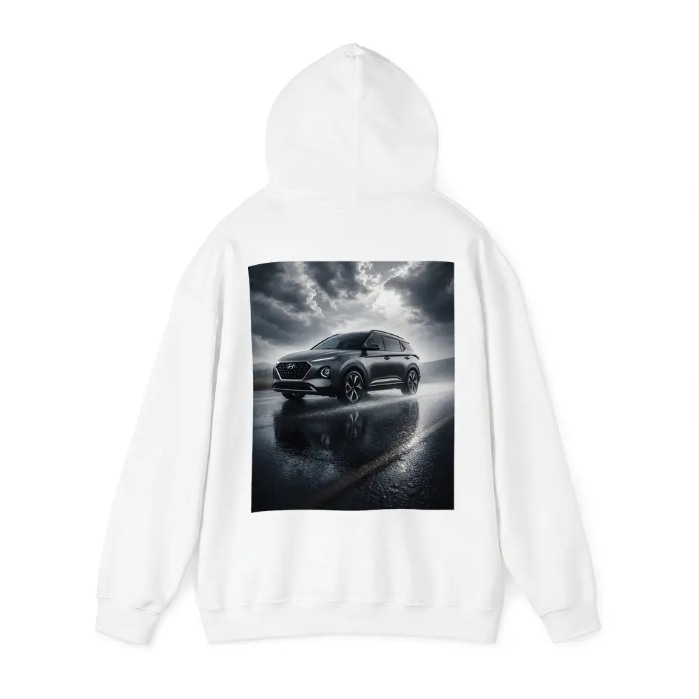 Hyundai Venue SUV Rainy Dark Road – Hoodies