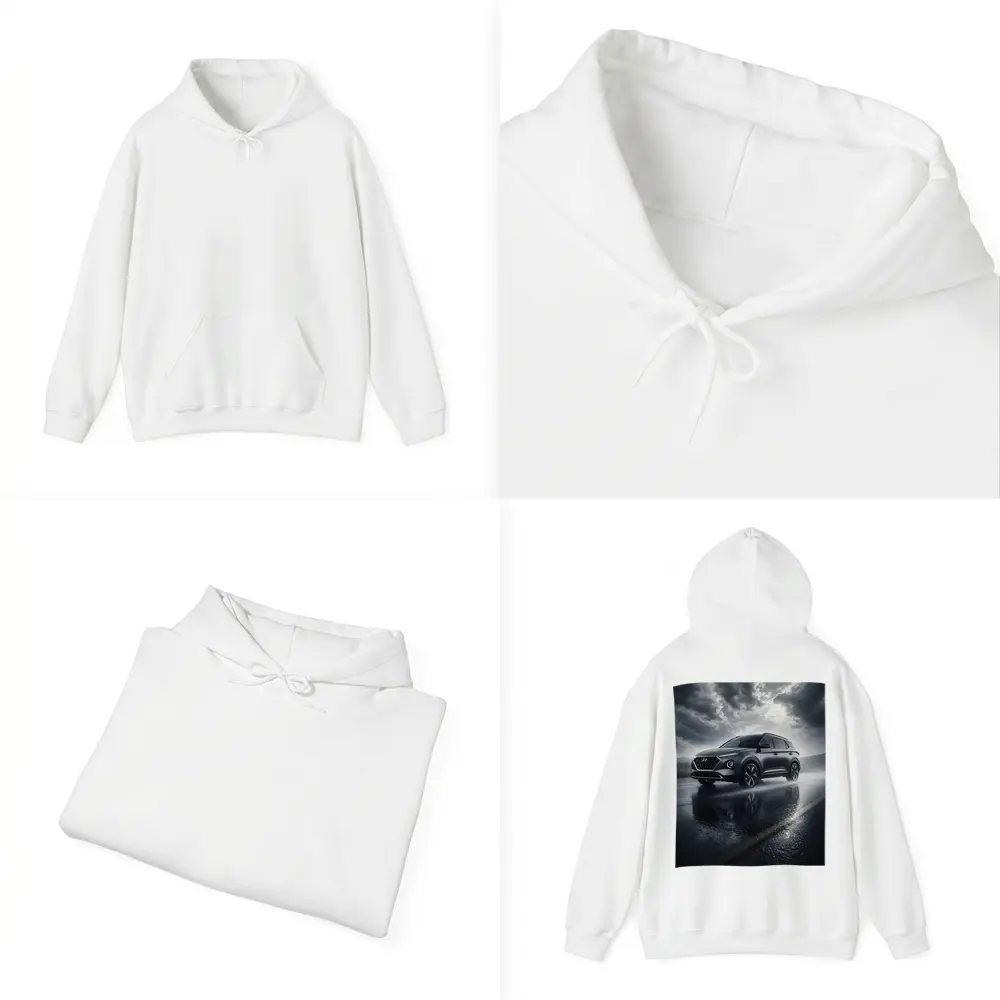 Hyundai Venue SUV Rainy Dark Road – Hoodies