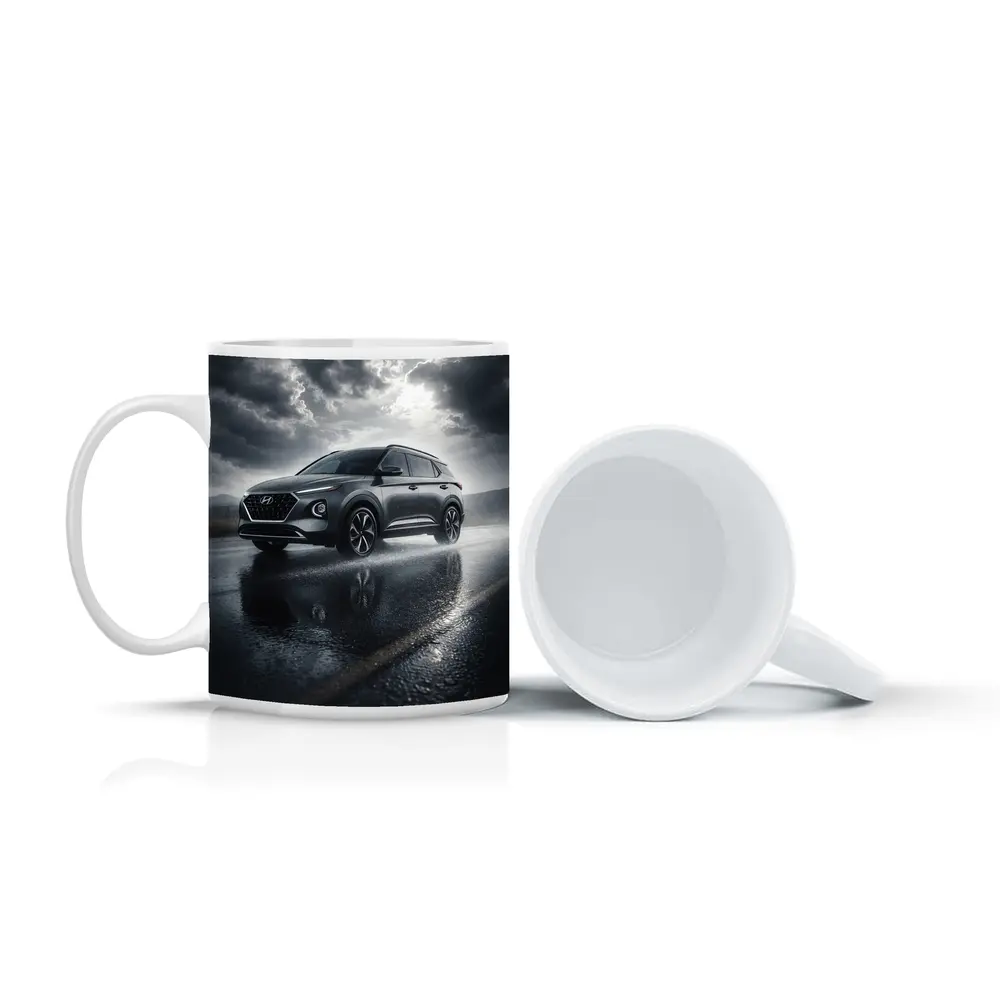 Hyundai Venue SUV Rainy Dark Road – Mugs