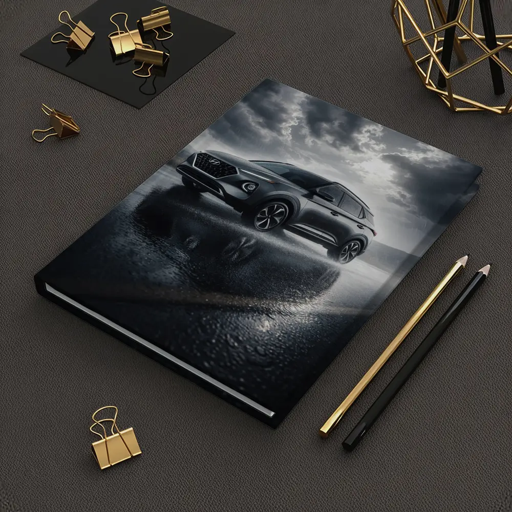 Hyundai Venue SUV Rainy Dark Road – Notebooks