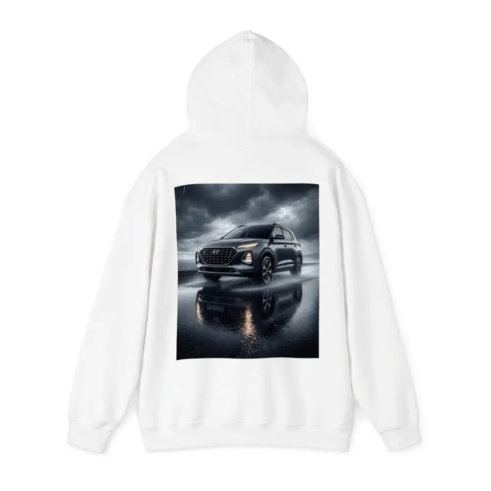 Hyundai Venue Dark Rainy Storm Scene – Hoodies