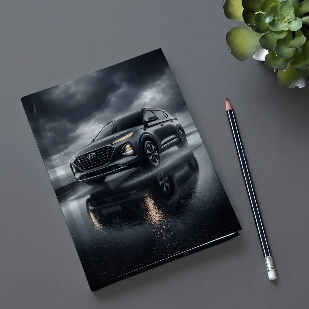 Hyundai Venue Dark Rainy Storm Scene – Notebooks