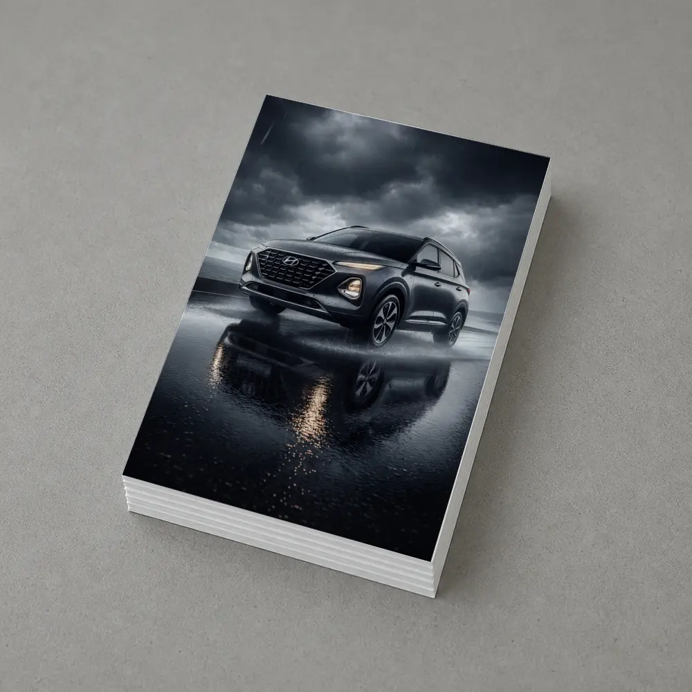 Hyundai Venue Dark Rainy Storm Scene – Postcards