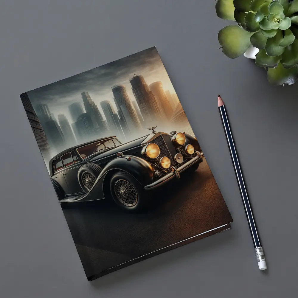 Bentley Classic Car Dark City Skyline – Notebooks