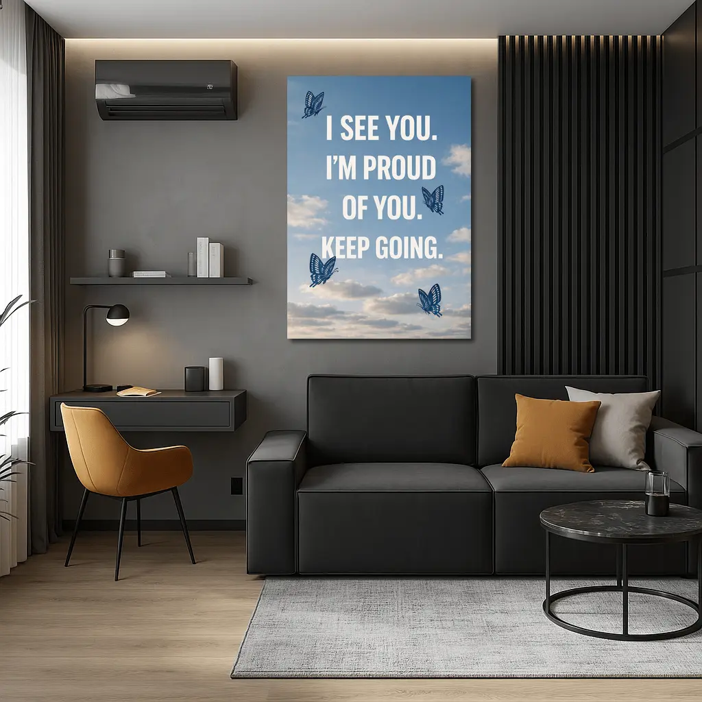 I See You Proud Butterfly Sky Quote – Wall Art