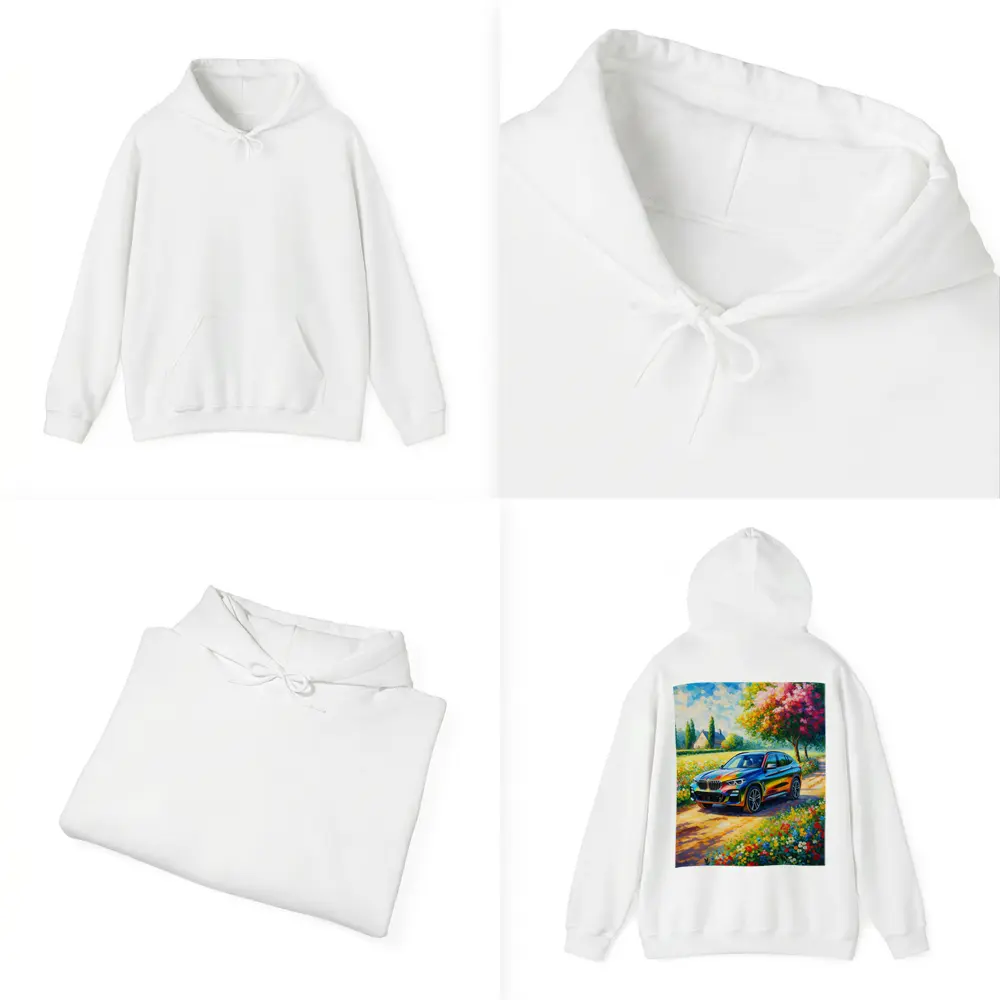 BMW X3 Impressionist Oil Painting Countryside – Hoodies