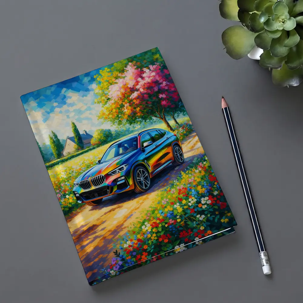 BMW X3 Impressionist Oil Painting Countryside – Notebooks