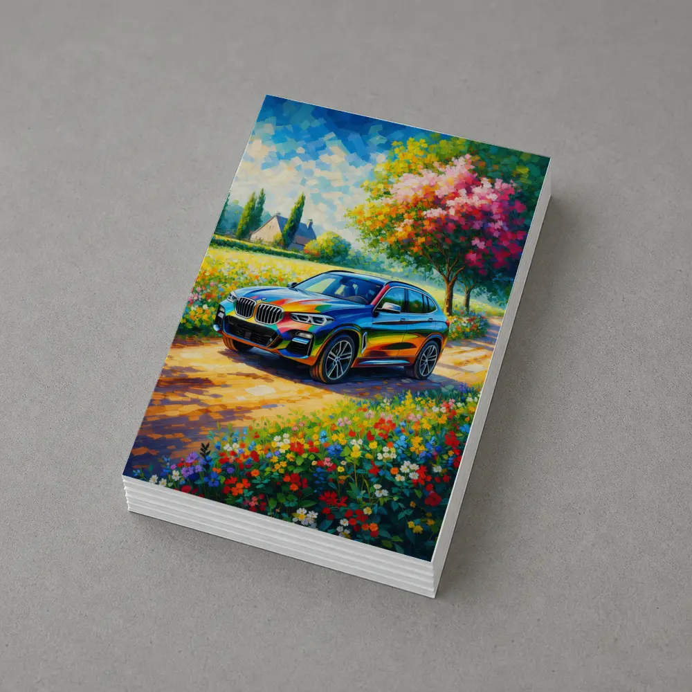 BMW X3 Impressionist Oil Painting Countryside – Postcards