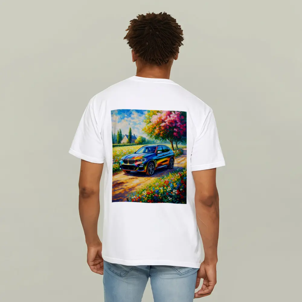 BMW X3 Impressionist Oil Painting Countryside – T-Shirts