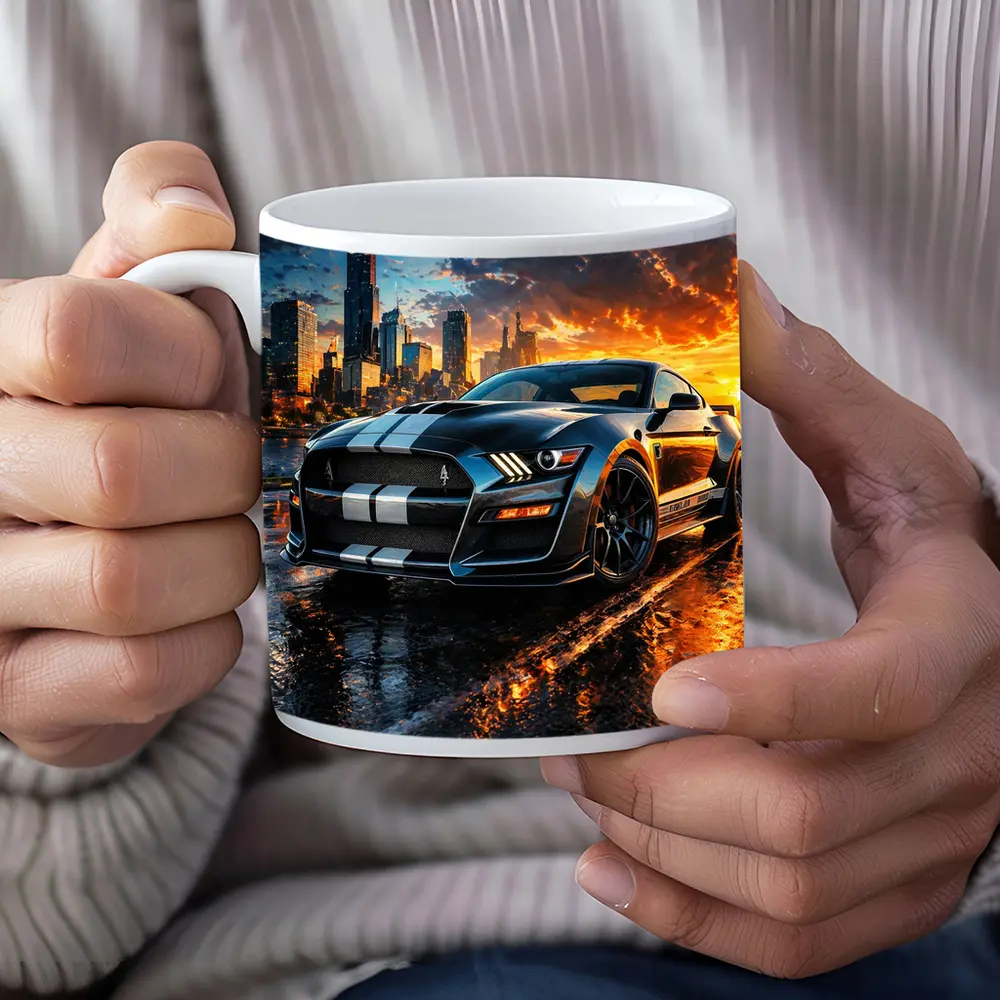 Ford Mustang Shelby GT500 City Sunset – Mugs