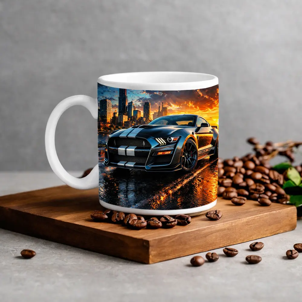 Ford Mustang Shelby GT500 City Sunset – Mugs