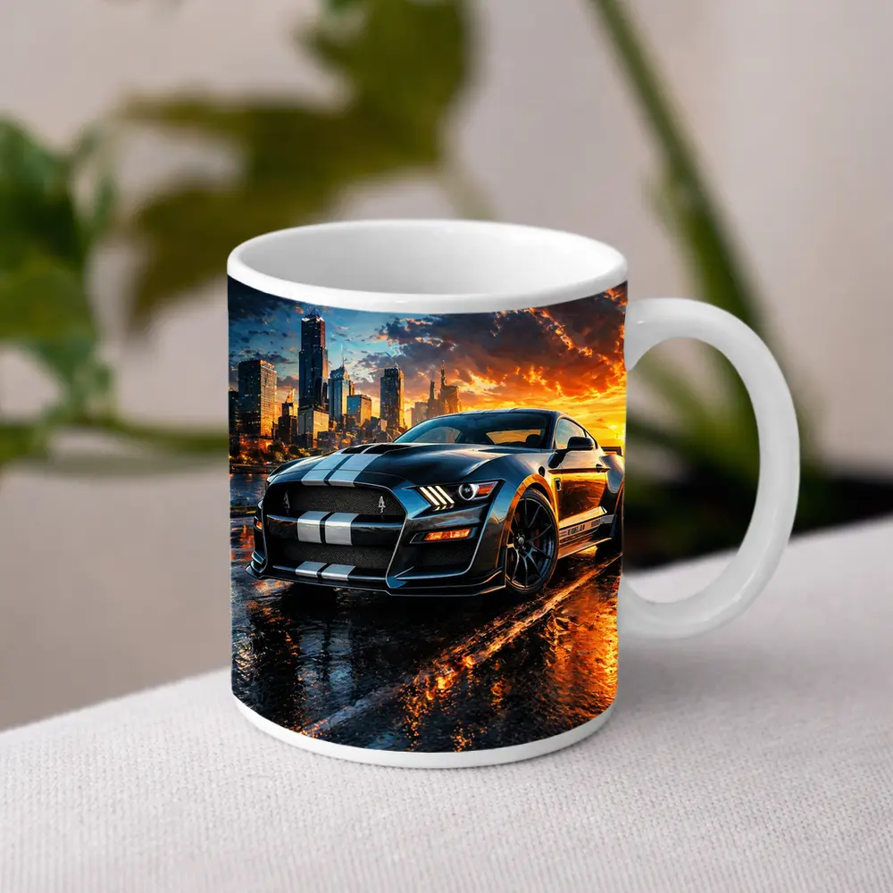 Ford Mustang Shelby GT500 City Sunset – Mugs