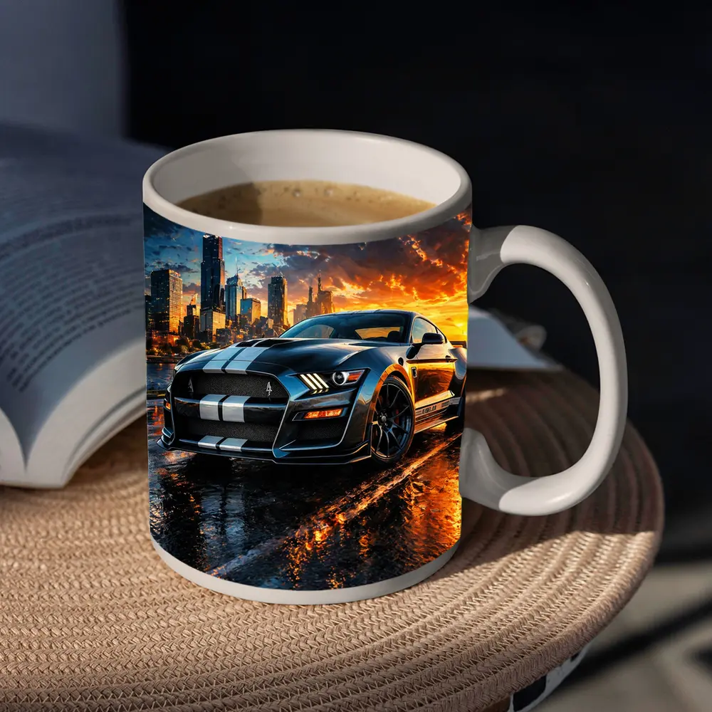 Ford Mustang Shelby GT500 City Sunset – Mugs