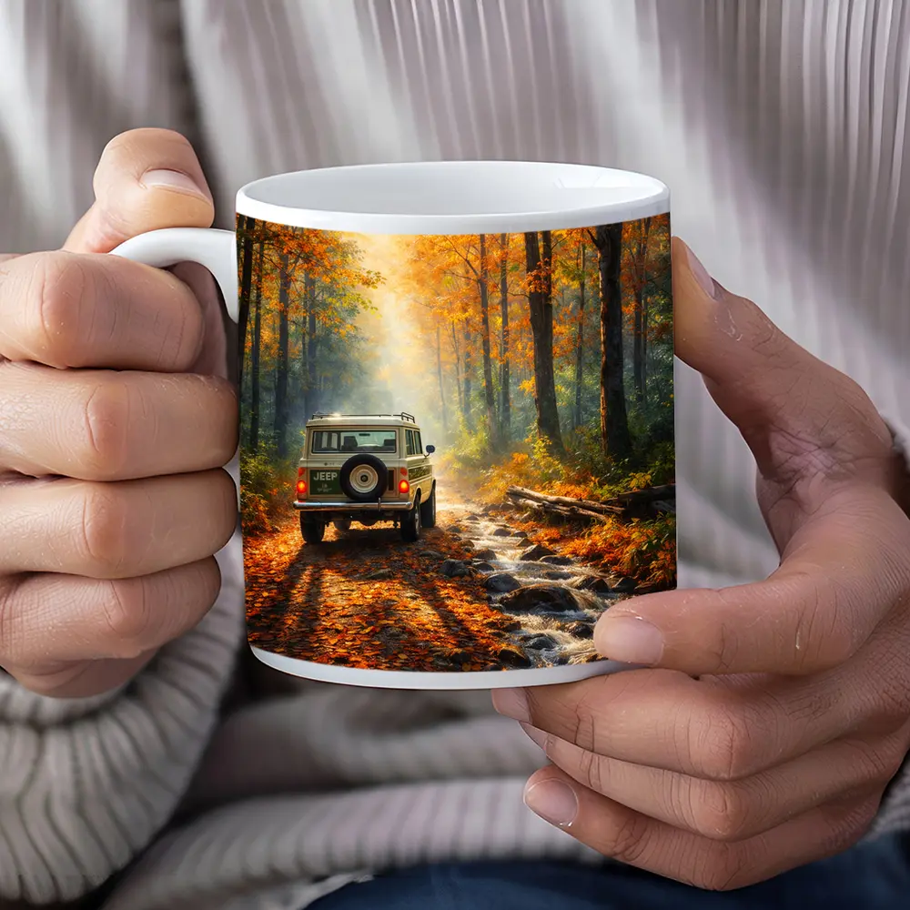 Jeep Wagoneer Autumn Forest Trail Drive – Mugs