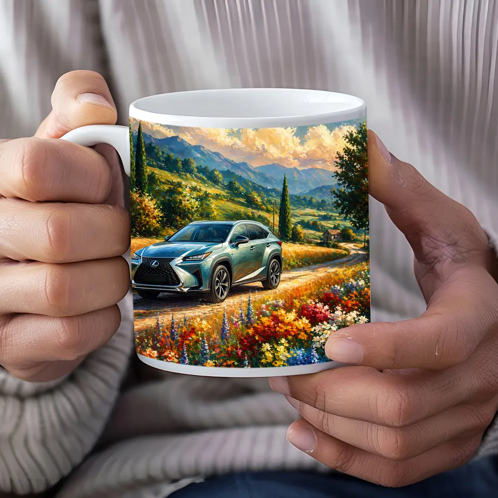 Lexus NX Impressionist Painting Countryside Landscape – Mugs