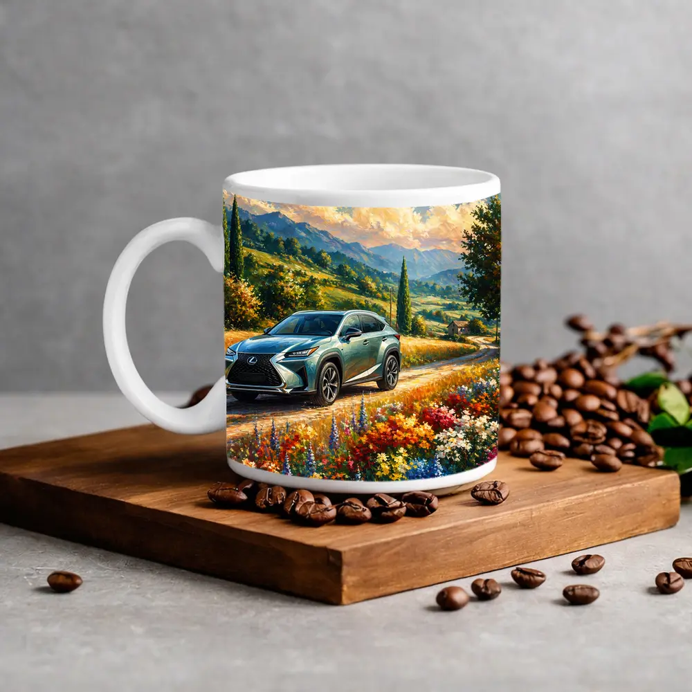 Lexus NX Impressionist Painting Countryside Landscape – Mugs